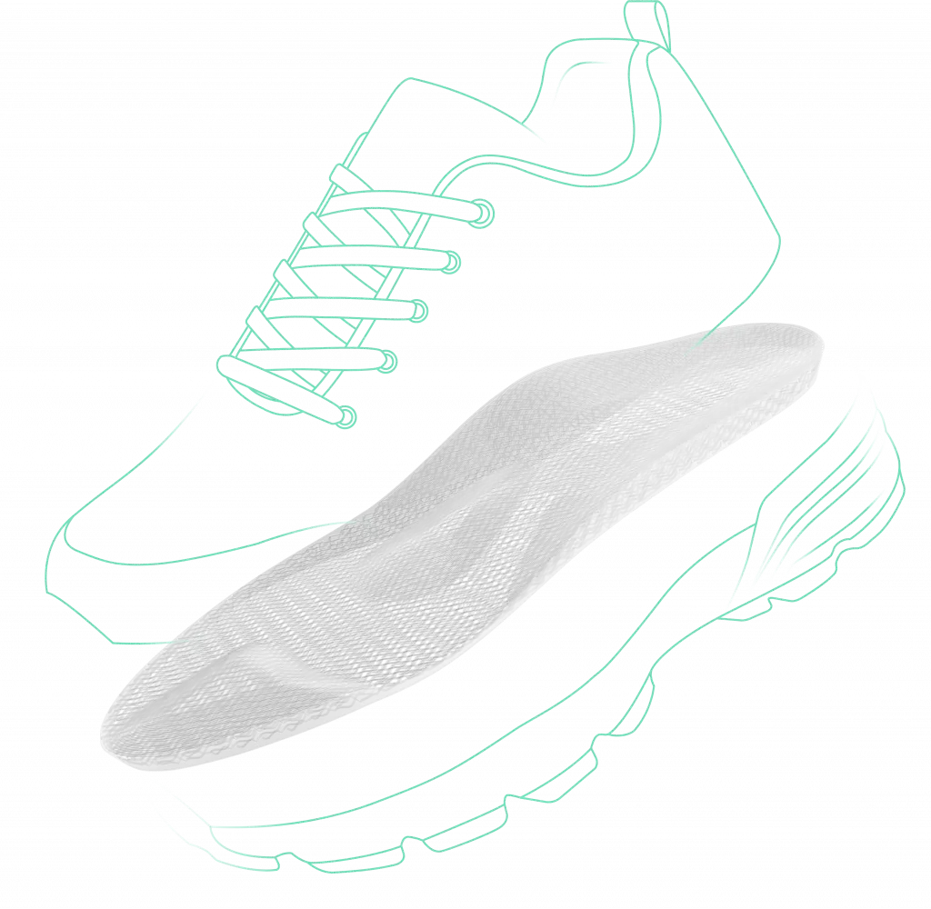 Orthopädischer Schuh mit maßgefertigter Einlage – moderne 3D-Drucktechnik
